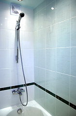 Image showing Modern blue bathroom 