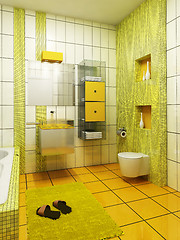 Image showing 3d bathroom rendering