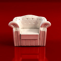 Image showing classic armchair 3D rendering