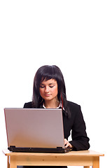 Image showing Working on laptop