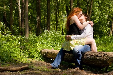 Image showing Girlfriends kissing