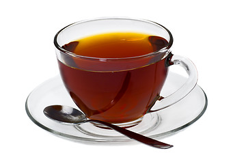 Image showing Transparent cup of tea