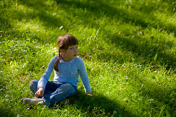 Image showing Curious little girl