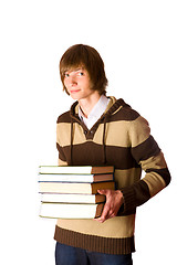 Image showing man holding books