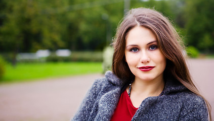 Image showing Pensive young woman