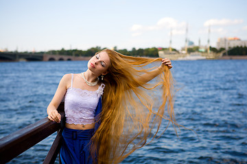 Image showing Young redhead woman