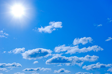 Image showing Sun and clouds