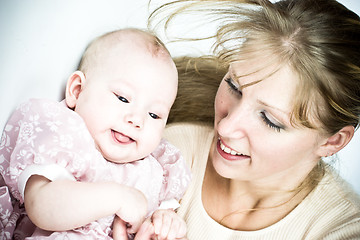 Image showing Happy mother and baby