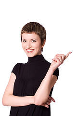 Image showing woman pointing