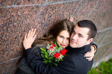 Image showing Two young lovers