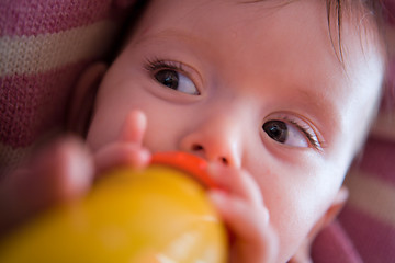 Image showing Baby eating