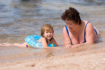 Image showing Grandmother and grandchild