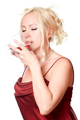 Image showing drinking brandy