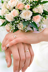 Image showing hands of new married