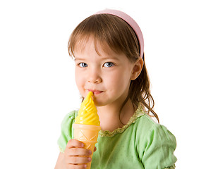 Image showing Ice-cream girl