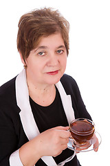 Image showing Woman with tea