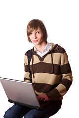 Image showing Student with laptop