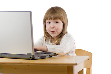 Image showing girl typing message