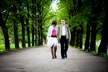 Image showing couple walking