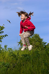 Image showing Jumping kid
