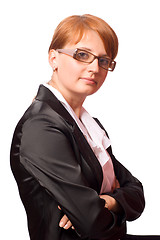 Image showing redhead business woman