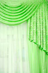 Image showing Green curtain