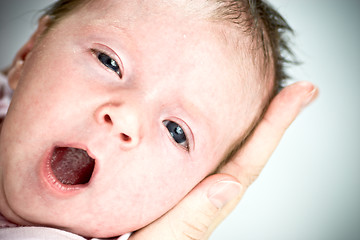 Image showing Yawning baby