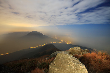 Image showing sunset over mountains