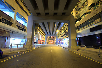 Image showing traffic in downtown at night