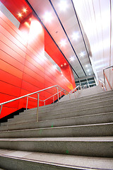 Image showing long stair in a modern building