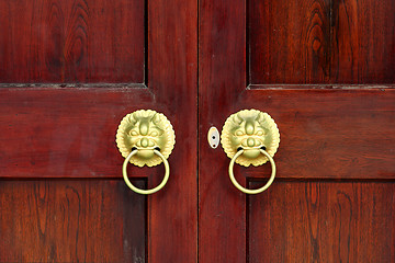 Image showing Oriental Palace's with door knocker 