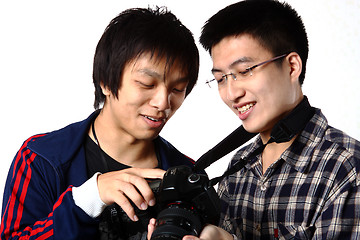 Image showing two man watching the camera