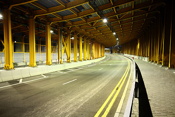 Image showing highway tunnel at night