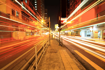 Image showing traffic in city at night 