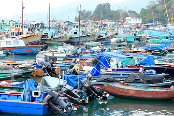 Image showing many fish boat in dock