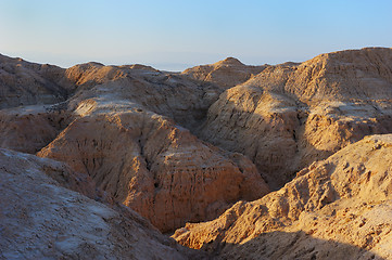 Image showing Arava desert in the first rays of the sun