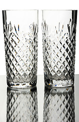 Image showing Two crystal glasses, isolated.