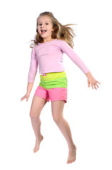 Image showing Jumping girl, isolated.