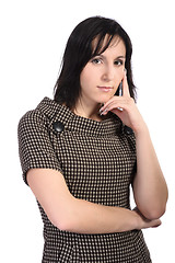 Image showing Girl in black dress, isolated