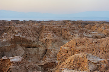 Image showing Arava desert in the first rays of the sun