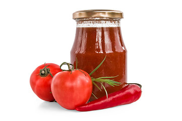 Image showing Tomato ketchup with pepper and tarragon