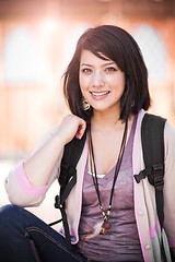 Image showing Mixed race college student