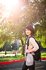 Image showing Mixed race college student