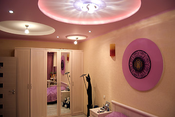 Image showing pink bedroom 