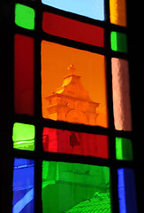 Image showing View Thru the Stained Glass Window