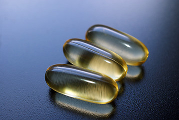 Image showing Three Fish Oil Capsules