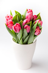 Image showing Pink tulips