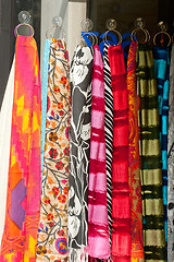 Image showing Multicolored scarves