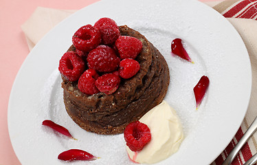 Image showing Raspberry Chocolate Dessert