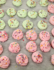 Image showing Meringues On Baking Paper